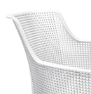 Set 6 Sedie da Giardino 61x54x79h cm Keter Elisa Chair Bianco