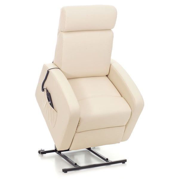 Motorisierter Relax-Liegestuhl aus cremefarbenem Katia-Kunstleder acquista