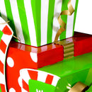 Slitta in Metallo con regali verde cm 26x51xh115