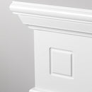 Cornice per Camino 110x36x100 cm Cambridge Rivestimento in Legno Bianco  