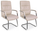 Set 2 Sedie Poltrone Attesa 58x60,5x101,5h cm da Ufficio Sydney Tortora 
