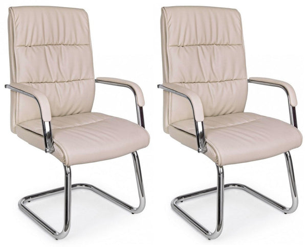 prezzo Set 2 Sedie Poltrone Attesa 58x60,5x101,5h cm da Ufficio Sydney Tortora