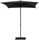 Ombrellone da Giardino 2x2 m Palo Ø38 mm in Alluminio Effetto Legno Tessuto Poliestere Trend Wood Taupe