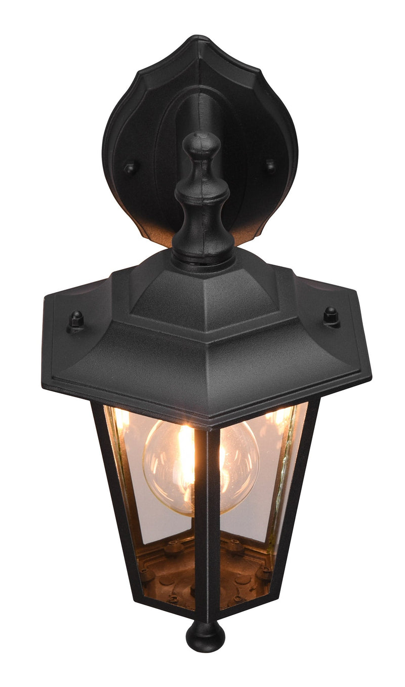 Applique da Esterno Attacco E27 in Alluminio Nero Opaco