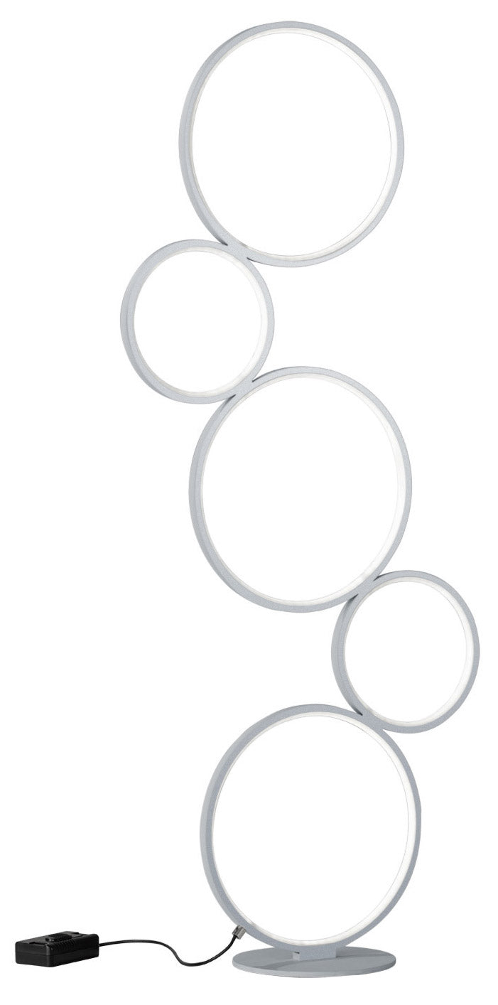 Piantana da Interno a LED in Metallo Silver Opaco