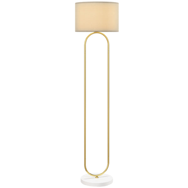 Lampada da Terra Moderna Design ad Arco Ø38x156 cm in Metallo e Tessuto Oro acquista