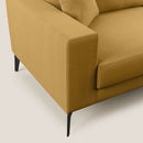 Divano 3 Posti 206x95x91 cm in Tessuto Giallo