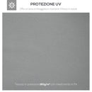 Tetto di Ricambio Impermeabile per Gazebo da Giardino 4x3m in Poliestere  Grigio