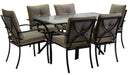 Set Tavolo + 6 Sedie in Metallo Taranto Antracite