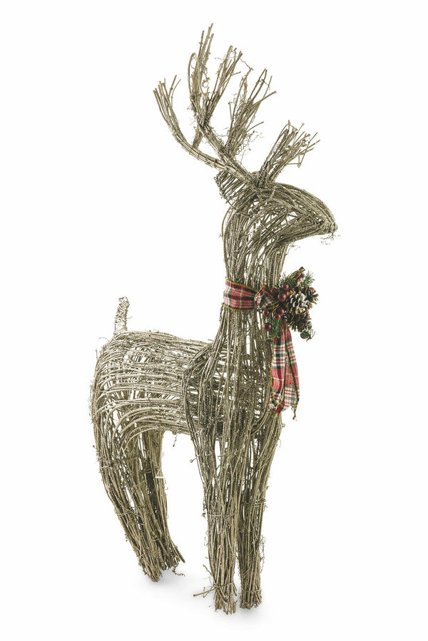 online Rentier aus Rattan 60x25xH100 cm Soriani Oro