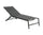 Lettino Prendisole da Giardino 195x70x34 cm con Ruote Antracite