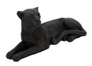 Statua Leopardo Sdraiato Nero 38x12,5x15,3 cm in Poliresina