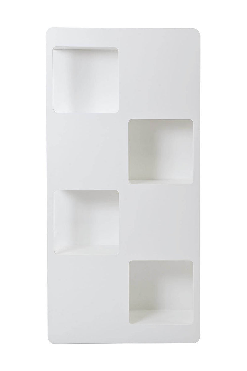 Libreria 8 Fori 78x32x160cm in MDF TFT  Oblò Bianco Opaco