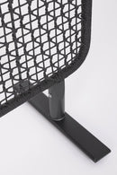 Paravento da Esterno 120x50x180h cm in Alluminio e PP Babilo Antracite e Nero 