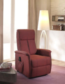 Poltrona Alzapersona Elettrica 2 Motori in Microfibra Rossa