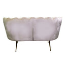 Divano 2 Posti 128x74xh50 cm in Velluto Crema