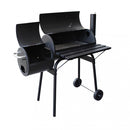 Barbecue a Carbonella 110x64x113,5 h cm in Acciaio Nero