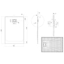 Piatto Doccia in Acrilico Fosterberg Azalea Tortora Varie Misure