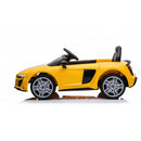 Macchina Elettrica per Bambini 12V Licenza Ufficiale Audi R8 New Spyder con Telecomando e Sedile in pelle Giallo