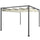 Pergola da Esterno 4x3 m con Tettuccio Retrattile in Metallo e Poliestere Crema