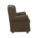 Poltrona Bergere 103x87x84 cm in tessuto marrone