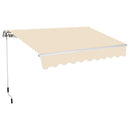 Tenda da Sole Barra Quadra 200x250 cm Tessuto in Poliestere Beige Unito