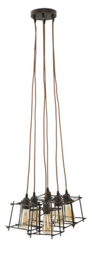 Lampadario Indust Stick 6 Luci 16x16x16 Singolo cm in Ferro