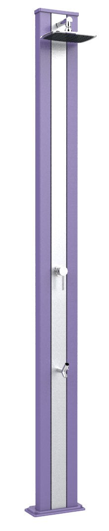Doccia da Esterno Giardino Miscelatore e Lavapiedi Arkema Spring S Fascia Inox Viola online