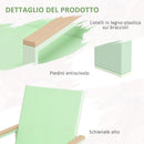 Set Tavolo e 6 Sedie con Braccioli da Giardino in Tessuto a Rete e Acciaio Verde