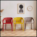 Set 4 Sedie da Giardino Impilabili 54x74x57 cm in Polipropilene Siena Salvia