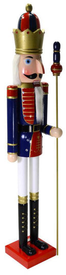 Soldatino Schiaccianoci in Legno H180 cm Decorazione Rosso e Blu