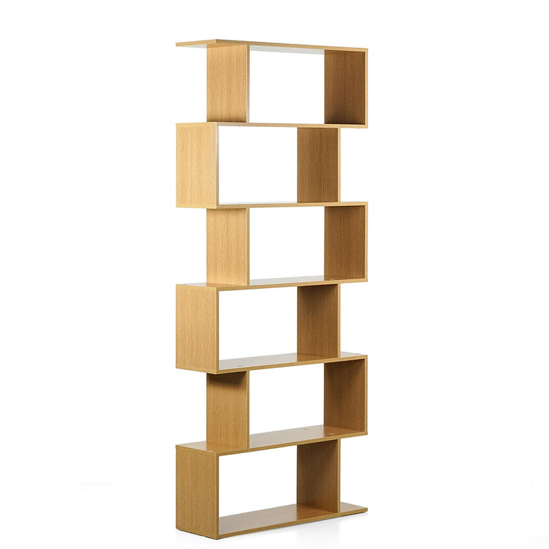 Libreria Moderna 6 Ripiani 80x192x25 cm in Legno Melaminico Rovere Chiaro