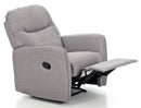 Poltrona Relax Reclinabile Manuale in Tessuto Kube Grigia