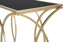 Console Infinity Small 120x40x79 cm in Ferro e Specchio Oro e Nero