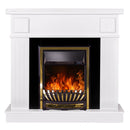 Camino Elettrico da Pavimento 99,7x103,4x27 cm Effetto Fiamma 2000W Oscar & Meridian Bianco/nero