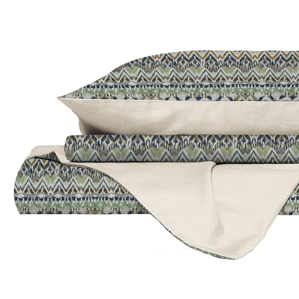 prezzo Copripiumino Matrimoniale con Federe Stampato in Puro Cotone Kimo