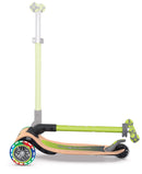 Monopattino 3 Ruote a LED Pieghevole 3 Altezze Max 50 Kg Globber Primo Foldable Wood Verde Lime
