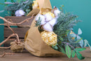 Set 2 Bouquet Artificiale Romantico con Rose Altezza 30 cm 