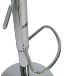 Sgabello con Alzata a Gas e Seduta Girevole in Polipropilene e Similpelle Vandi Nero e Rosso