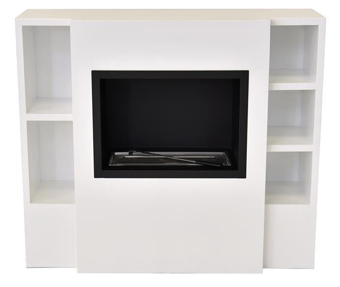 Camino a Bioetanolo da Pavimento 110x95 cm Menzi Trudi Bianco