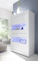 Mobile Alto da Salotto 4 Porte 102x43x162cm TFT  Basic Bianco Lucido