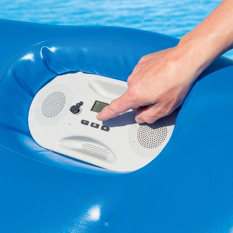 Isola Galleggiante Gonfiabile per 4 Persone 249x188x95 cm con Altoparlanti e Frigo Bestway