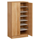 Scarpiera 2 Ante 108x55x36 cm in legno rovere chiaro