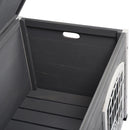 Cuccia per Cani Impermeabile da Esterno 80x55x53.5 cm in Legno Grigio