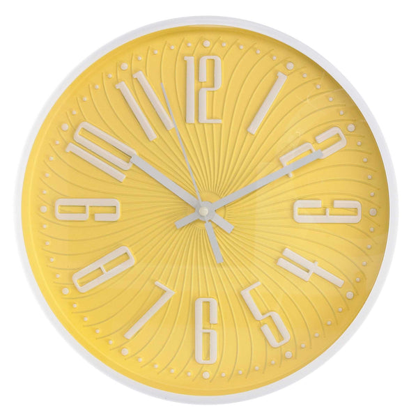 Orologio da Parete Ø30 cm in Plastica Giallo prezzo
