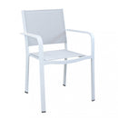 Sedia da Giardino Zante Impilabile 56x60x84 h cm in Textilene Bianco