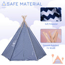Casetta Tenda Indiana per Bambini 2x2x1,7m in Poliestere e Legno Blu