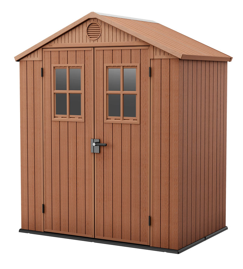 Casetta da Giardino Porta Attrezzi 190x122x221 cmin Evotech+ Keter Darwin 6x4 Marrone