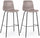 2er-Set Hocker 39x44x103,5 cm aus beigem Kunstleder