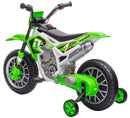 Moto Elettrica per Bambini 12V Motocross Verde